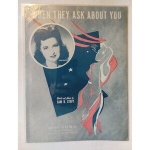 When They Ask About You Sam H Stept Irving Berlin Vintage Sheet Music